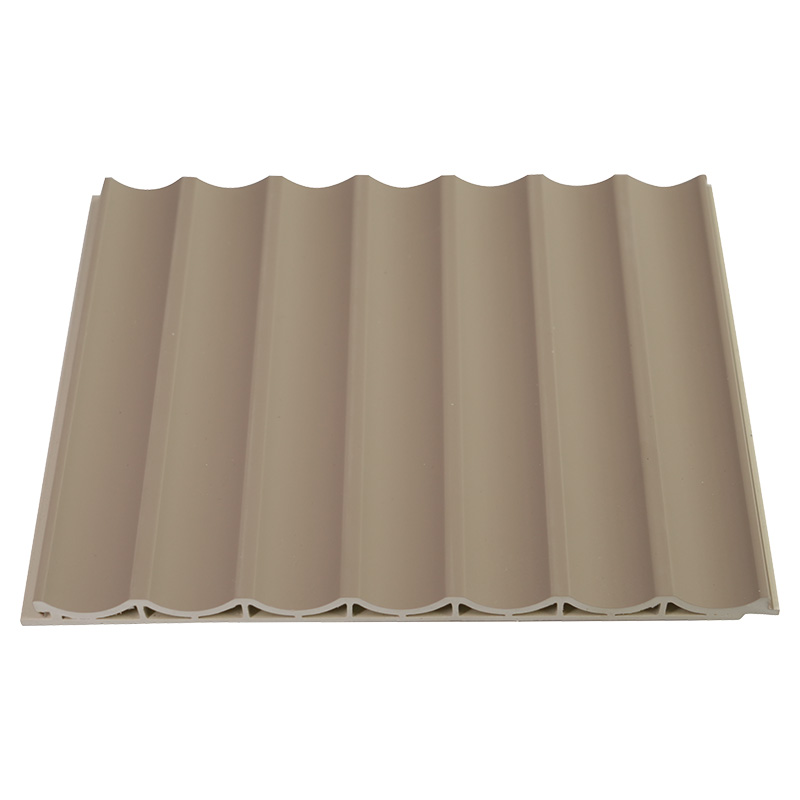 214*10mm WPC Wall Panel untuk Hiasan Dalaman Rumah Dengan Reka Bentuk Gril Arc Inner